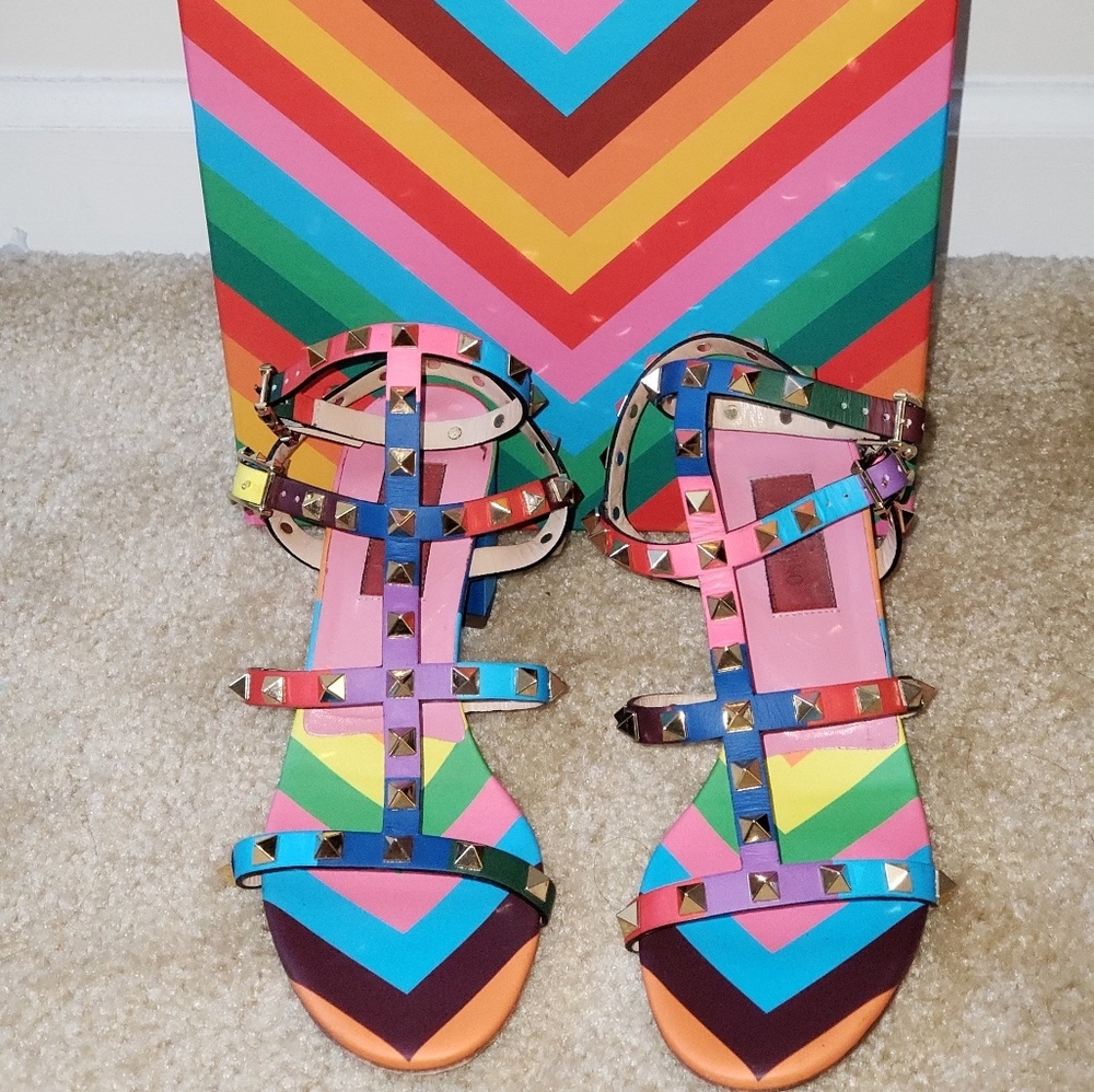 Multi-color Valentino (Garavani) Rockstud Sandals